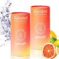 36oz Scented Candle Sand Wax, Citrus& Lavender- 2 Tubes Scented Pearled Candles with 240 Hr+ Long Burning Time, Refillable Powder Candle Beads with 30 Wicks for Home Decor/ Holiday Gift/ Relaxation