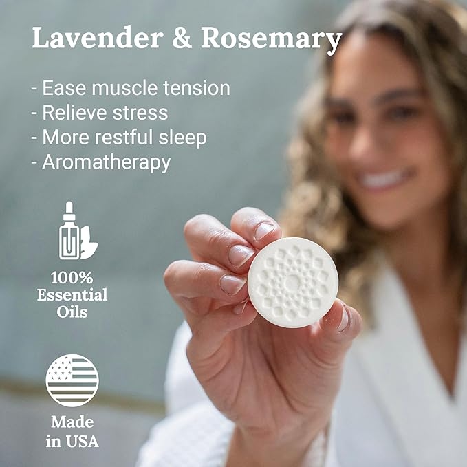 Gilden Tree Shower Steamers Aromatherapy Lavender & Rosemary Essential Oils Stress Relief, Birthday Gifts for Women Men Teens Adults, Made in USA (Relax Deeply)