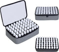 Essential Oils Carrying Case Holds 54 Grids for 1-3ML Roller Bottles 5ml, 10ml, 15ml Bottles Storage Organizer Bag Transparent, Essential Oil Bag with Detachable Sponge Pad Grey