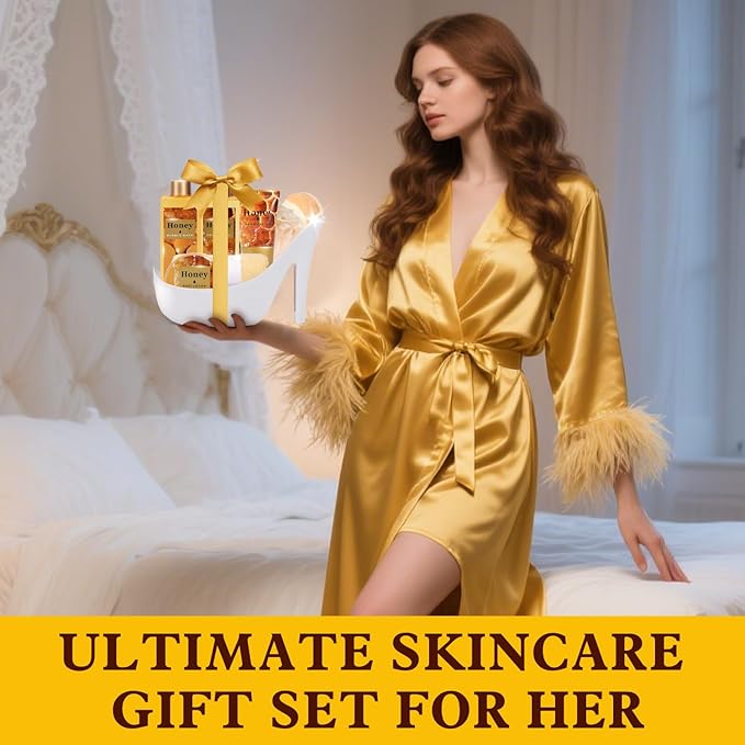 Spa Luxetique Gifts for Women High Heel Gift Set for Women 8pcs Spa Gift for Womens Nourishing Honey Birthday Gifts for Womens Mom Grandma Wife Coworker Mothers Day Gift