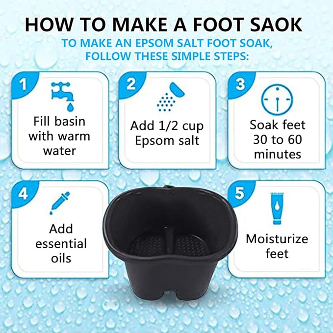 Foot Bath Foot Soaking Bath Basin Extra Large Foot Soaking Tub Bath Basin Pedicure Bowl for Home Spa Treatment Pedicure and Massager Dead Skin Remover