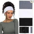 Huachi Wide Headbands: Boho Elastic Non-Slip Thick Stretchy Headbands for Women's Workout, Running, and Active Wear