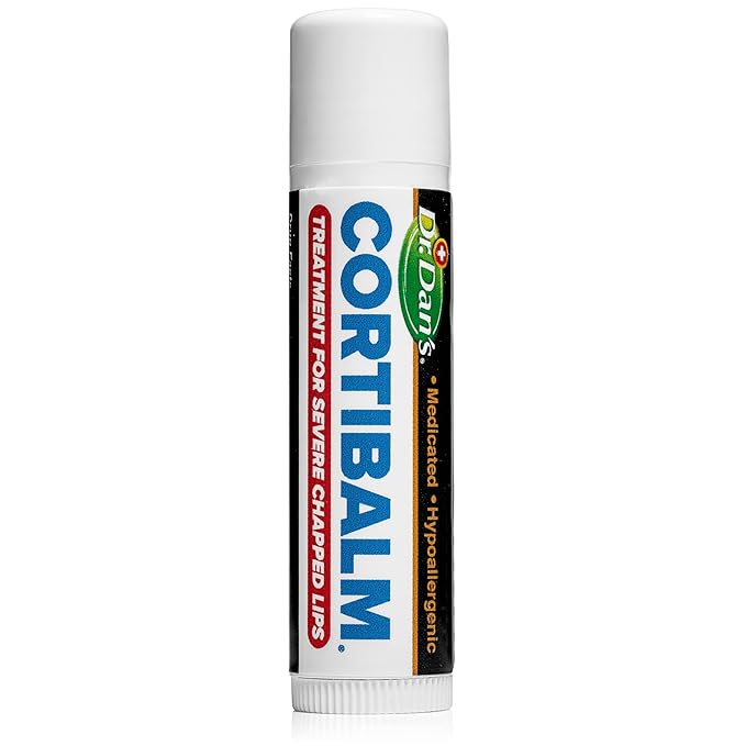 Dr. Dan's Cortibalm -1 pack-for Dry Cracked Lips - Healing Lip Balm for Severely Chapped Lips - Designed for Men, Women and Children