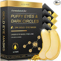 AVJONE 24K Gold Under Eye Patches (16 Pairs), Collagen Eye Masks for Dark Circles and Puffiness, Eye Patches for Women Puffy Eyes, Revitalizes and Refreshes Your Skin
