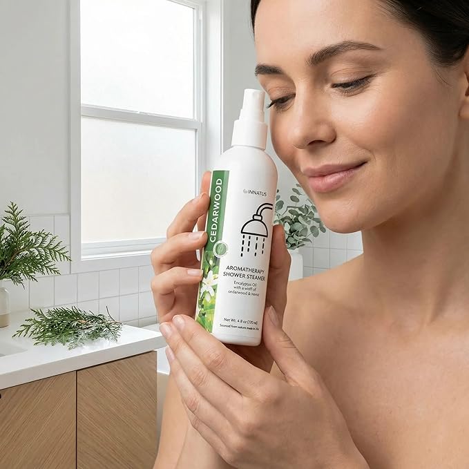 Soothing Shower Spray – 4oz Aromatherapy Shower Steamer Mist for a Spa-Like Experience – Elevates Your Shower – All-Natural Essential Oils (Cedar)