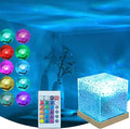 Water Ripple Projector Light - Ocean Wave Projector Lamp Under Water lamp Cube Northern Lights Aurora Mood Night Light for Shower Bedroom Stress Relief