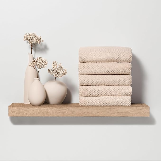 Fromm Softees Plush Bleachproof Microfiber Hair Towel for Salon, Barber, Spa, Ultra Soft Hair Wrap, Drying Towel for All Hair Types, Hands, Face, Durable Salon Towels, 18 x 30 Inches, Oatmeal 6 Pack