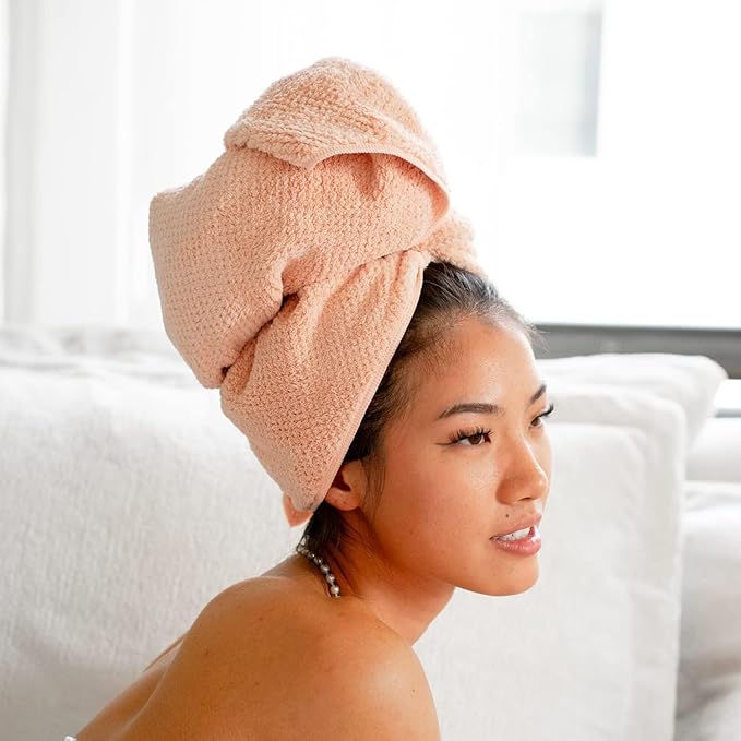 VOLO Hero Hair Towel | Ultra Soft, Super Absorbent, Quick Drying Nanoweave Fabric | Reduce Dry Time by 50% | Towel Wrap for All Hair Types | Reusable Packaging (Salt White - Reusable Tote)