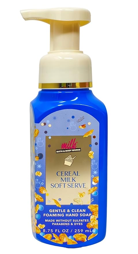 Bath & Body Works Cereal Milk Soft Serve 2 Gentle & Clean Foaming Hand Soaps with a Himalayan Salts Spring Sample Soap