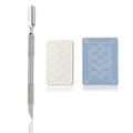 Pre-treatment Cuticle Pusher, Russian Prep Nail Pushers, Dual Ended Cuticle Remover with 100/180 Grit Sandpaper Sheets, Nail Care for Manicure Pedicure Nail Art