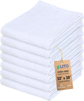 Flour Sack Towels | Tea Towel for Crafts| Kitchen Dish | Cotton Blank Towel for Embroidery| Baking Bread Proofing Linen Cover| Thick Absorbent Quick Dry| 7 Pack 33"x38" White