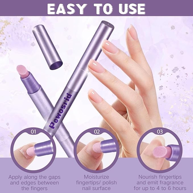 Cuticle Oil Pusher Pens, 4-in-1 Ceramic Cuticle Remover & Cuticle Oil in a Pen, Nail Care Tool for Hangnails & Dry Damaged Nails, Nail Care Tool for Repair Nourish Nails (2PCS Pusher Pens)