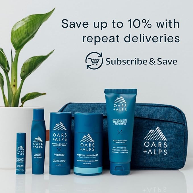 Oars + Alps Body Wash for Men, Mens Body Wash & Face Cleanser with Vitamin E & Antioxidants, Moisturizing, Paraben & Sulfate Free Cleanser, Fresh Ocean Splash, 2pk