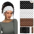 Huachi Polka Dot Headbands for Women Non Slip, Thick Womens Wide Headbands Cute Hairbands Boho Vintage Fashion Hair Accessories for Beach Vacation