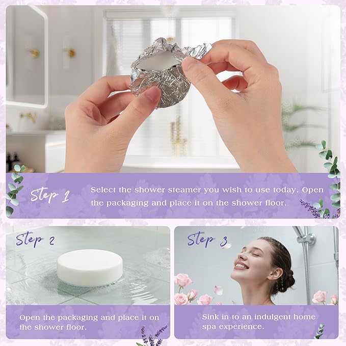 Shower Steamers Aromatherapy Mothers Day Gifts for Womenn - 10 Pack,Gifts for Wife Mothers Daughter Sister Stress Relief & Deep Relaxation Self Care Home Spa Essential