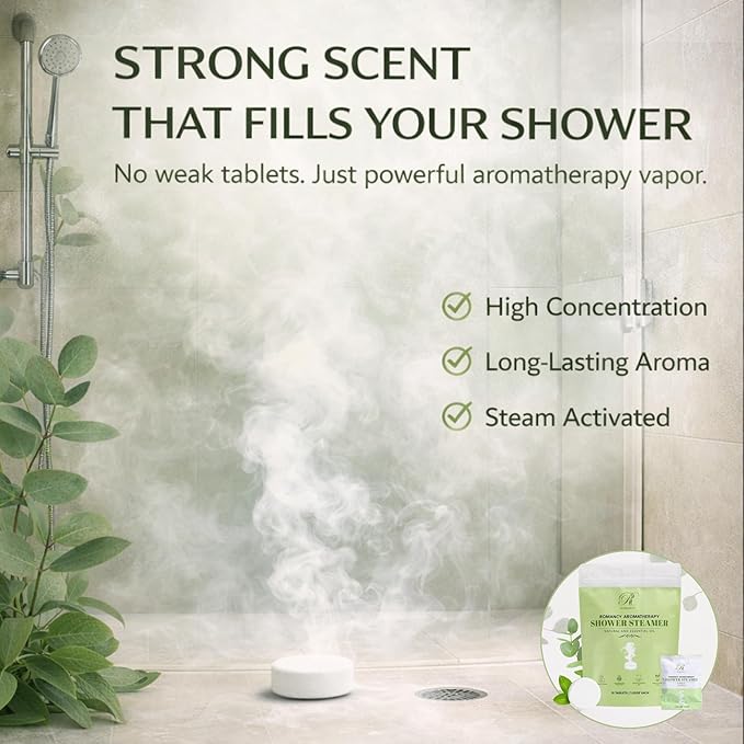 Shower Steamers Aromatherapy 10 Pack – Sinus Relief & Congestion Vapor Tablets with Menthol, Eucalyptus & Mint – Strong Scent Shower Bombs, Cold & Flu Support, Stress Relief, Gift Set for Women & Men