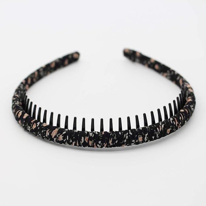 JOBAND Fashion floral teeth Headbands comb Hair Accessories Non-slip Hair bands Soft Comfy Hair Hoop for Women/Girl(4 color)