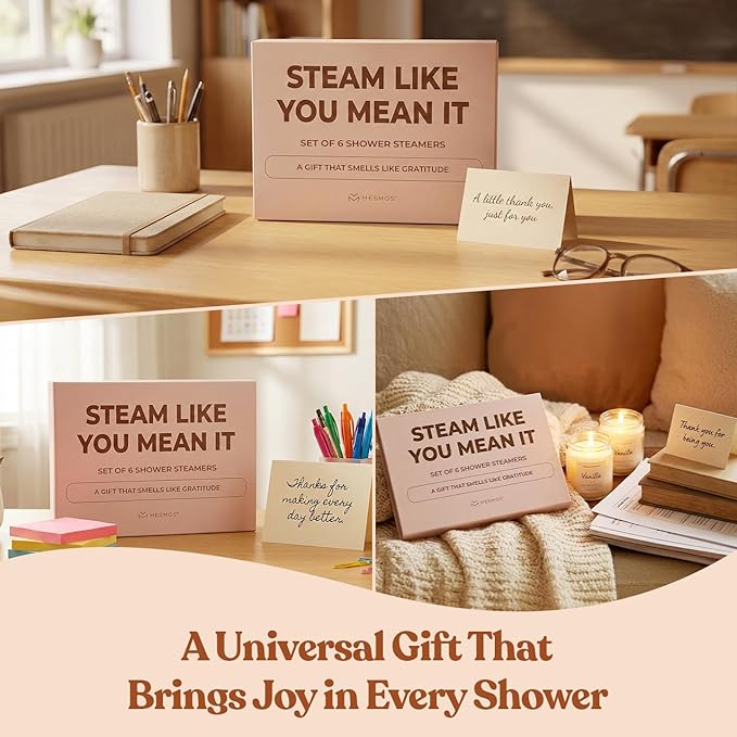 MESMOS 6 Assorted Shower Steamers Aromatherapy, Administrative Professional Day Gifts,Thank You Gifts for Women, Shower Steamers for Women, Showers Bomb, Appreciation Gifts for Coworkers, Admin, Staff