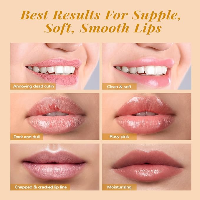 ANAI RUI Lip Mask and Scrub Set, Lip Sleeping Mask & Lip Exfoliator Scrub for Exfoliating, Lip Overnight Treatment, Lip Care Gift Kits for Dry, Chapped & Dark Lips, Holiday Gifts For Girls, Vanilla