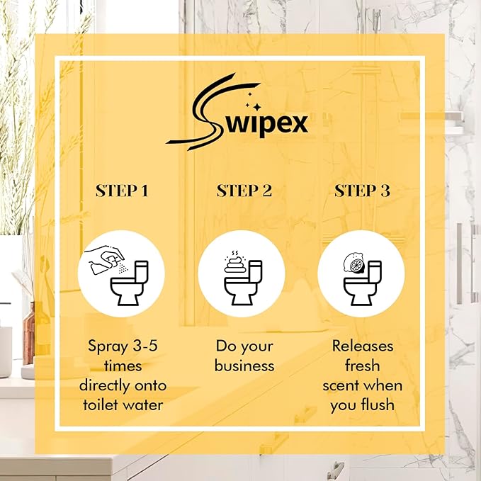 Toilet Spray for Poop Odor Eliminator, Travel Size Toiletries, Air Freshener Spray for Bathroom, Each 1 FL.OZ, 3 Pack, Lemon Lavender Peony Scent