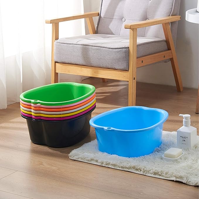 AXLOFO® Foot Soaking Tub Large Size Foot Basin, Feet Soaking Tub with Massage Acupoint, Pedicure Feet Soak Basin Plastic Bucket for Women and Men (White)