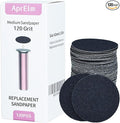 120pcs Replaceable Sandpaper for Electric Foot Callus Remover, Coarse/Medium/Fine Electric Foot File Replacement Pads (Medium 120 Grit)