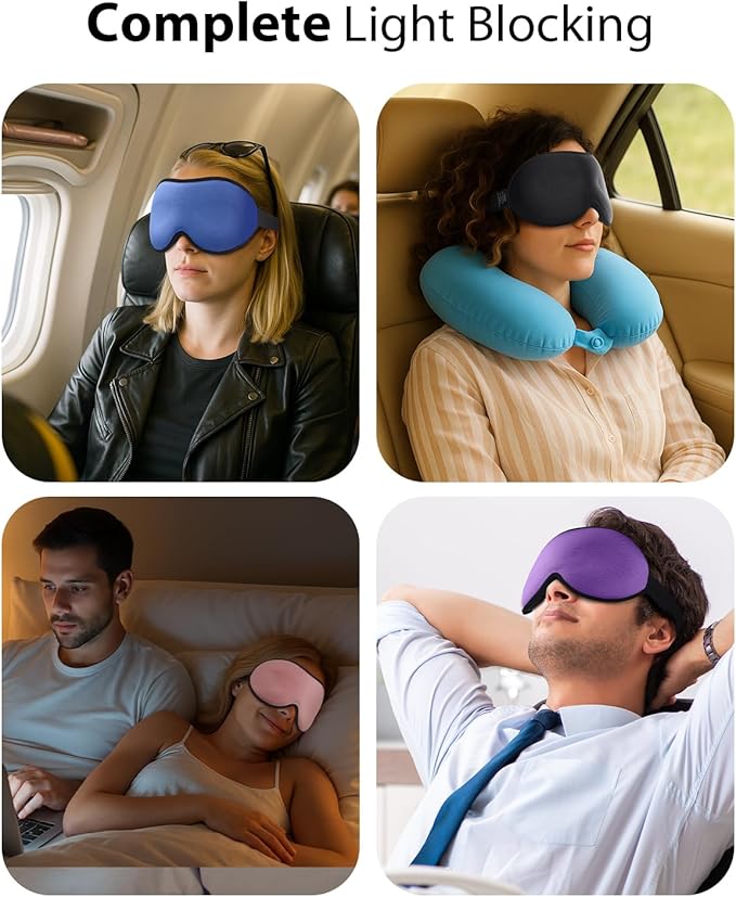 MABAO Weighted Sleep Mask - 100% Blackout Eye Mask for Sleeping for Women Men, 3D Contoured for Lash Extension, Zero Eye Pressure Memory Foam Cover, Soft Gentle Pressure Blindfold for Travel - Pink