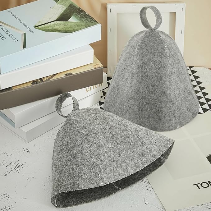JaGely Sauna Hat for Men Women Sauna Hat Vaporarium Cap Russian Banya Cap for Bath House Accessories