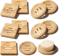 20Pcs Bamboo Soap Dishes 3 Inch Wooden Soap Tray Soaps Holder for Bathroom Shampoo Bar Holder for Shower Bamboo Round Soaps Dish Self-Draining Bar Soap Holder for Home Kitchen Travel Bath Tub