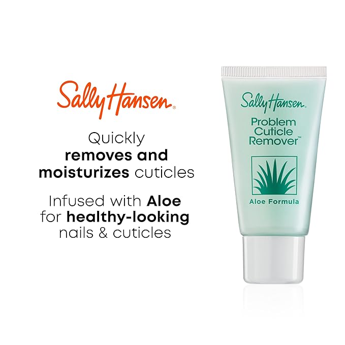 Sally Hansen Nail Treatment Problem Cuticle Remover™ | Eliminates Thick & Overgrown Cuticles | pH-Balanced Formula Infused with Aloe Vera-| Gently Soothes & Conditions Cuticles,(Pack of 2)