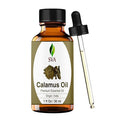 SVA Calamus Essential Oil – 1 Fl Oz – 100% Natural Calamus Oil - for Diffuser, Hair Care, Face, Skin Care, Aromatherapy, Scalp and Body Massage, Soap and Candle Making – with Dropper