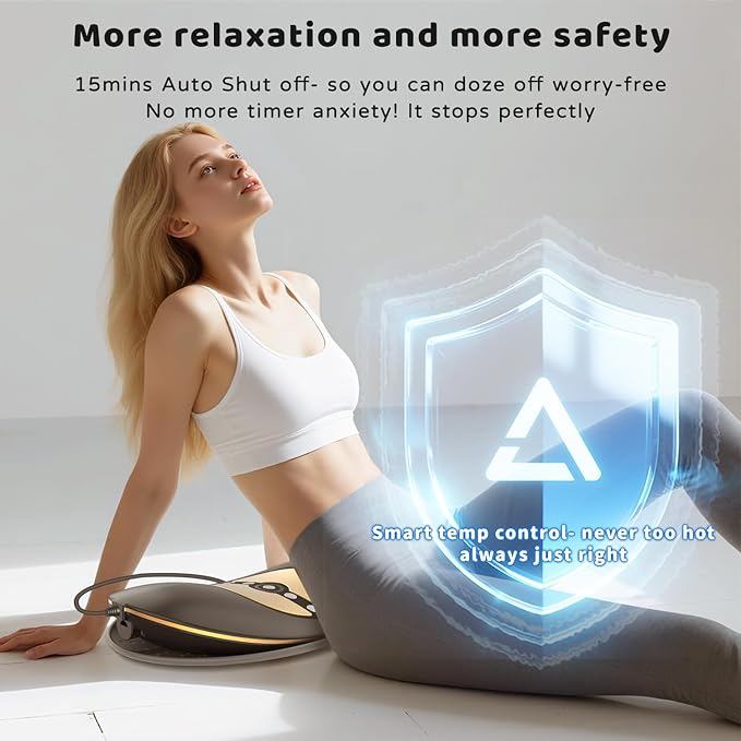 Cordless Electric Lumbar Traction Device, 4-in-1 Multifunctional Back Massager for Low Back Pain Relief with Controller, Dynamic Traction, Microcurrent Therapy, Hyperthermia and Vibration (Black)