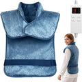 Large Heating Pad for Back Neck Shoulders, Electric Heating Pad for Back Pain Relief, 6 Heat Settings & 4 Timers 24"x33" Weighted Design, Birthday Christmas Gift for Women Men Mom Dad