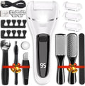 Wea&Hea Electric Callus Remover for Feet,17 in 1 Professional Pedicure Kit with 3 Roller Heads,2-Speed Rechargeable & Waterproof Foot File - Perfect for Dead Hard Cracked Dry Skin Care at Home