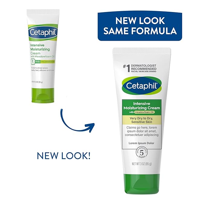Cetaphil Body Moisturizer with Meadowfoam Oil, Hydrating Cream for Dry, Sensitive Skin, Non-Comedogenic, 3oz