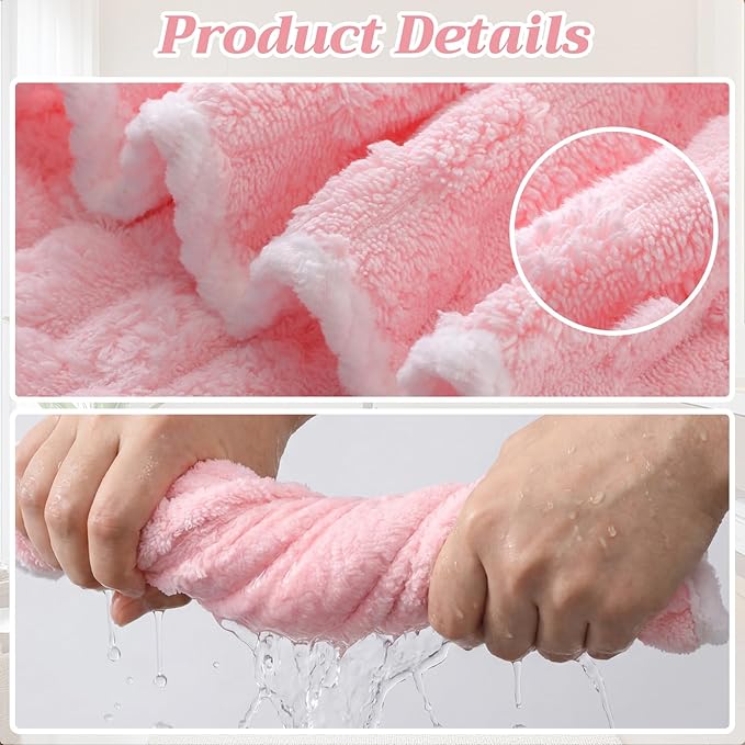 Gilprop 12 Pcs Soft Bath Towels Set for Bathroom Quick Dry, 4 Bath Sheets 4 Hand Towels 4 Washcloth Absorbent Microfiber Fluffy Shower Washcloth for Spa Gym Hotel Travel(Fresh Color)