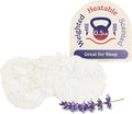 warmies Microwavable Eye Mask - Soothing Warmth & Cooling Relief Sleep Mask - Weighted Eye Pillow for Comfort with Scented Lavender for Sleeping - Calming Relaxation - Cream
