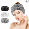 3PCS Spa Headband for Women – Soft Terry Cloth Hairband for Facial Makeup, Face Washing, Masking, Showering, and Spa Treatments (Multiple colors)