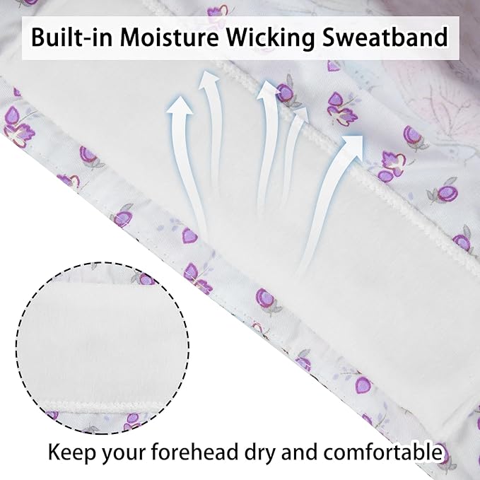 Scrub Caps Women Bouffant Scrub Hats Caps Nurses, Adjustable Working Cap Ponytail Pouch Tie Back Hats