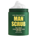 Body Prescriptions Men’s Exfoliating Body Scrub – Ultimate Skin Cleansing Wash in Jar with Twist-Top Lid, For All Skin Types, 21 Ounce (Pack of 1), Aloe Vera