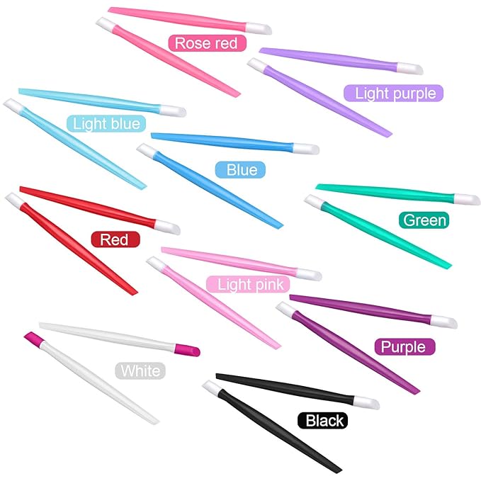 BBTO 30 Pcs Rubber Cuticle Pusher Silicone Cuticle Pusher Small Plastic Handle Tipped Sticks Mini Nail Cleaner Colored Nail Art Tool for Men and Women(Assorted Colors)