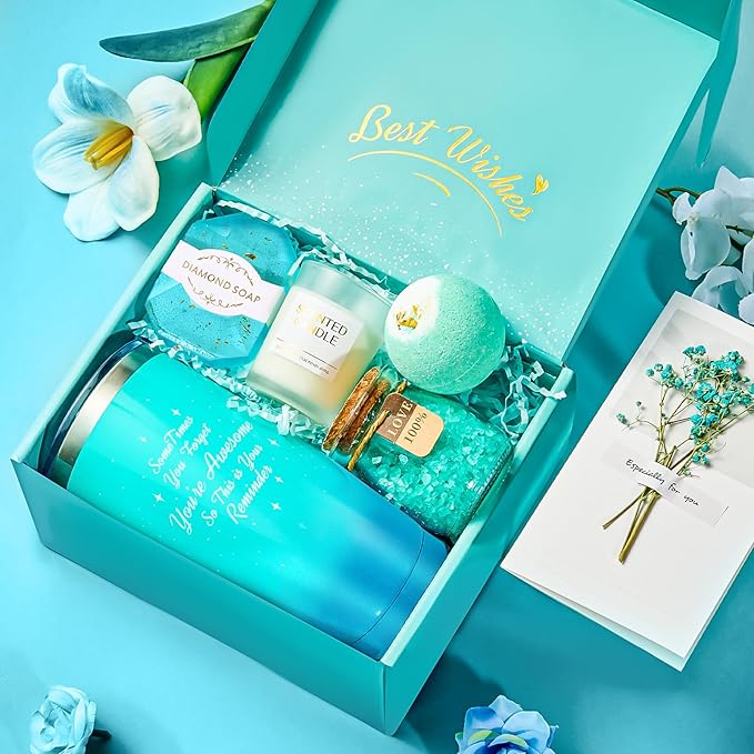 BodyRefresh Birthday Gifts for Women, Mothers Day Gifts for Mom Gift Baskets Self Care Package Gift Set Get Well Soon Gift for Her Happy Birthday Gift Ideas Spa Set for Wife Adult Grandma