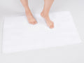 Cotton Paradise 100% Cotton Non Slip Bath Mats for Bathroom, 17x24 inch Soft Absorbent Quick Dry Machine Washable Floor Bath Mat, White
