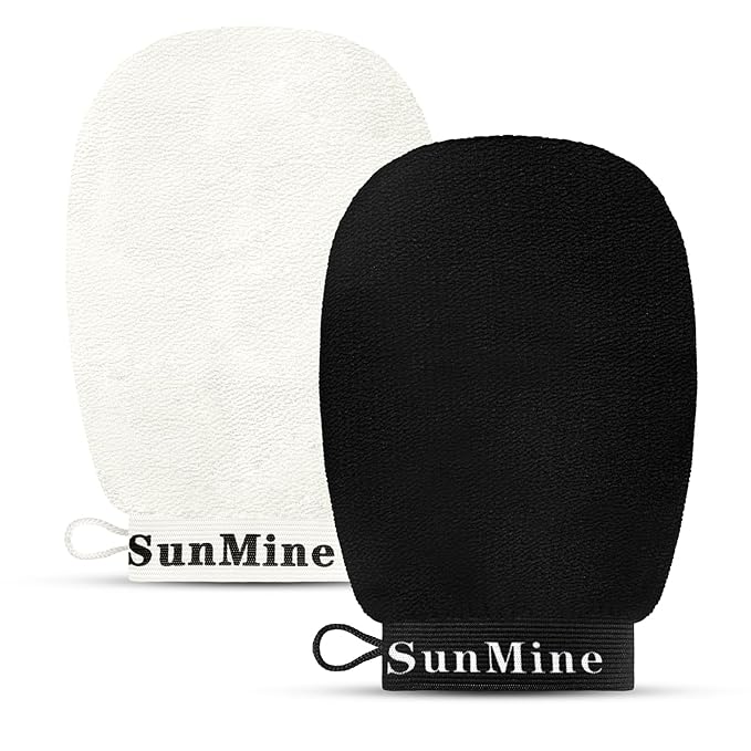 Exfoliating Gloves 2pcs Korean Exfoliating Mitts Glove Deep Body Scrub Dead Skin Remover Bath Massage for Men and Women