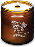 Hemlock Park Crackling Wood Wick Candle Handcrafted with Natural Coconut Wax (Large 16 oz, Pumpkin Crème)