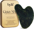 Gua Sha Facial Tools - Natural Jade Stone Guasha Tool for Face & Body,Massage Stick for Jawline Sculpting, Puffiness Reducing, Skin Care Gift, Anti-Aging Beauty Tool (Green Stone)