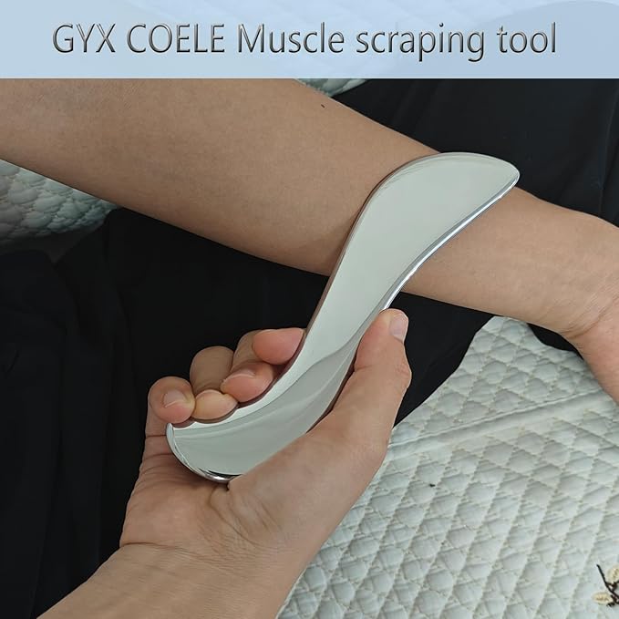 4 in 1 Muscle Scraper Tool Set, Stainless Steel IASTM Scraping Tools for Physical Therapy, Point Trigger Point Massage Tool for deep Tissue Pain Relief