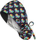 Satin Lined Scrub Caps with Buttons & Sweathand, Surgical Caps for Women