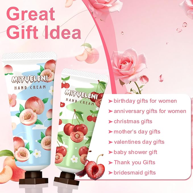 10 Pack Hand Cream Gift Set,Mothers Day Gifts,Moisturizing Hand Lotion Travel Size,Easter Basket Stuffers,Gifts for Women,teenager, Teacher Appreciation,Nurses Week,Small Gifts Unisex