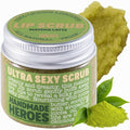 Handmade Heroes Matcha Latte Lip Scrub 1oz 100% Natural Vegan Skin Care Deep Conditioning Lip Scrub for Dry Lips with Jojoba Oil Avocado Oil - Natural Lightening Lip Exfoliator & Lip Plumper